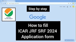 ICAR JRF SRF 2024 Application form  How to fill ICAR JRF 2024 application form [upl. by Klement]