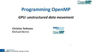 Session 6 Advanced OpenMP Offload Topics [upl. by Arratal]