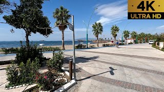 Ä°zmir AliaÄŸa  Åžakran Sahili ve PlajÄ±  Walking Tour  4K  30fps  2024 [upl. by Nirej706]