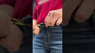 Best Tight Jeans Hack👖 fashionhacks jeanshack mensfashion femalefashion dailyshorts styletips [upl. by Lona]