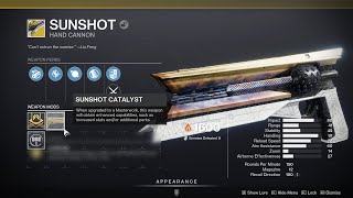 HOW TO GET SUNSHOT CATALYST  DESTINY 2 [upl. by Lief764]