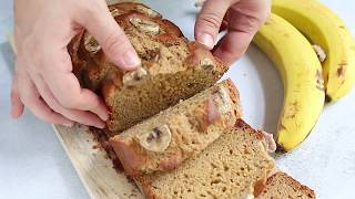 Healthy Banana Bread Recipe [upl. by Rabi]