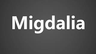 How to Pronounce Migdalia [upl. by Thorsten887]