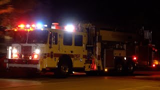 Kentland VFD Tower 833 College Park VFD Truck 812 amp PGFD Safety Officer 800 Responding [upl. by Katt666]