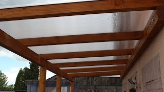 DIY Selbstgebautes Hausvordach aus Holz  Selfbuilt house canopy wood [upl. by Cirenoj]