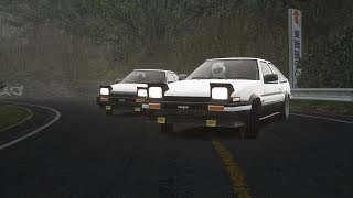 Assetto Corsa Cinematic  AE86 vs AE86 Akina Downhill Finish 22 [upl. by Reivax]