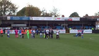 Huge brawl at end of Welsh football game  Rhyl 1 v Bangor 2 at Belle Vue Stadium Wales 221022 [upl. by Nimzay]