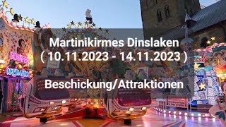 Martinikirmes Dinslaken  10112023  14112023   Beschickung  Attraktionen [upl. by Millburn788]