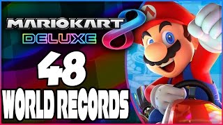 ALL 48 World Records in Mario Kart 8 Deluxe LEARN PROLINES amp SHORTCUTS [upl. by Ocirrej]