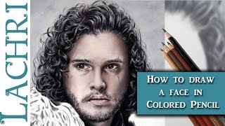 Tips for drawing a face in Colored Pencil  Lachri [upl. by Zinnes]