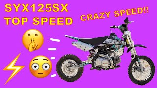 SYX125SX Dirt Bike Top Speed 125cc Pit Bike 125  Kickin Power Sports [upl. by Eceirahs]