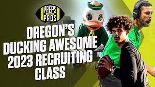 The Oregon Ducks are LOADED with offensive talent  2023 Recruiting Class Breakdown  Preps to Pros [upl. by Melleta]