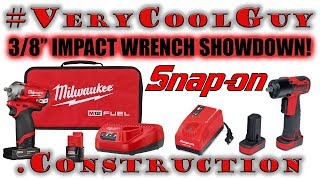 Milwaukee 255420 VS Snapon CT761  38 Cordless Impact Wrench Comparison [upl. by Elwin928]