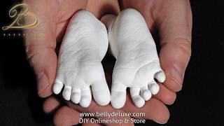 How To Cast Babys Feet in 3D  Baby Fußabdrücke selber machen [upl. by Adnanref106]