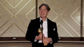 Cillian Murphy Wins Best Male Actor – Motion Picture – Drama I 81st Annual Golden Globes [upl. by Ladnor]