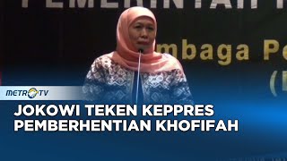 Berita Pemilu  Jokowi Teken Keppres Pemberhentian Gubernur Jatim Khofifah [upl. by Artap]