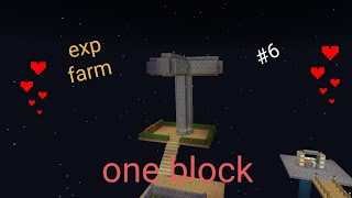 I made my first exp farm in minecraft one block [upl. by Hettie]