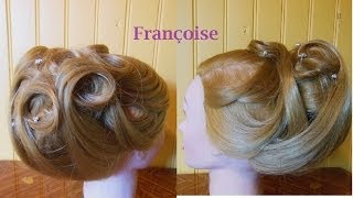 CoiffureChignon quotElégantebouclesquotHairstyleUpdo quotElegantcurlsquot  Peinadomoño quotElegantebuclesquot [upl. by Vescuso]