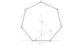 How to draw a regular heptagon knowing the length of one side [upl. by Sousa]