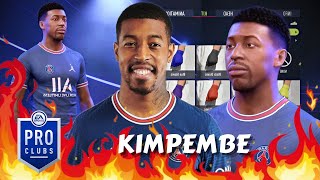 FIFA 22 Presnel Kimpembe Pro Clubs Creation [upl. by Eseer]