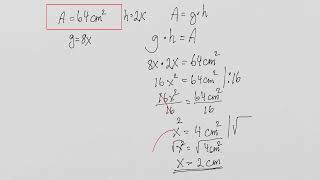 Hvordan finne sidene i et rektangel når du vet arealet og sidene er uttrykt ved x [upl. by Chelsae]