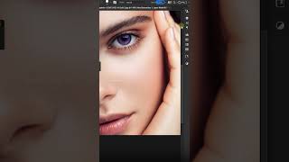 How to change eye color using photoshop 🤔 brushtool photoshoptutorial [upl. by Ekyt]