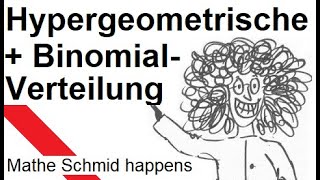 Der Unterschied zwischen hypergeometrischer und Binomialverteilung  Mathematik vom Mathe Schmid [upl. by Ailaham]