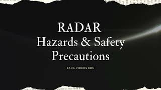 RADAR Hazards amp Safety Precautions Radar Telugu Lecture videos [upl. by Darelle]