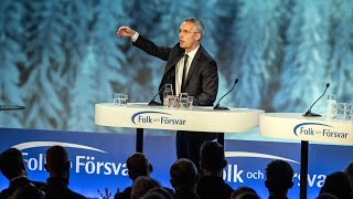 quotDet är fullt krig i Europaquot – Jens Stoltenberg generalsekreterare NATO [upl. by Aliehs]