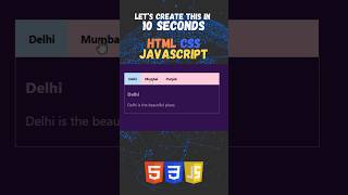 Tabs switching with context using HTML CSS Javascript learningfeathers [upl. by Ube330]