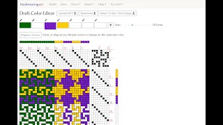 Handweavingnet Draft Color Editor [upl. by Fronniah]