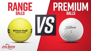 Golf Ball Comparison  Range Balls vs Premium Balls [upl. by Kieryt]