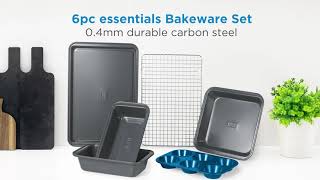 BLACKDECKER BDK401B 6Pc Carbon Steel Bakeware Set [upl. by Aietal544]