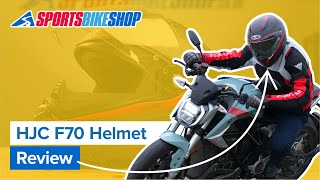 HJC F70 motorcycle helmet review  Sportsbikeshop [upl. by Erbe]