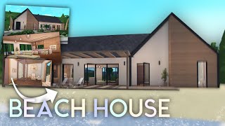 Building a Modern Beach House in Bloxburg with Frenchrxses [upl. by Nnep984]