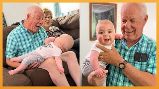 GRANDPARENTS MEET GRANDCHILD FOR THE FIRST TIME  EMOTIONAL SURPRISES [upl. by Harriet]