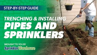 Trenching Pipes amp Sprinklers [upl. by Nosredneh230]