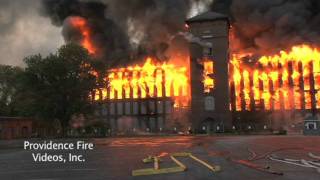 Massive inferno destroys mill complex in Woonsocket RI [upl. by Haya]