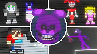 FNAF Into the Pit 🎮 All Secret Mini Games [upl. by Edobalo]