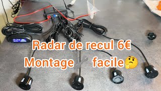 Radar de recul Comment ça marche pour monter très facile prix 6€ 😱 [upl. by Atterehs914]