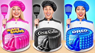 Pink VS Black VS Blue Color Cooking Challenge by Multi DO Smile [upl. by Susannah]