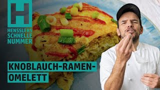 Schnelles KnoblauchRamenOmelett Rezept von Steffen Henssler [upl. by Yardna126]