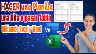 Como Combinar tabla de Excel en Word para tener una Planilla Rifa 2024 [upl. by Tamanaha]