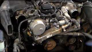 BMW M47  M57 engine oil leaks at the vacuum pump how to repair cheap and fast [upl. by Aynat]