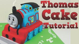 How to make a Thomas the Tank Engine birthday cake tutorial Bake and Make with Angela Capeski [upl. by Ira422]