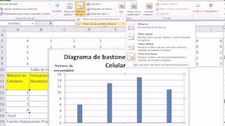 Diagrama escalonado bastones de una variable cuantitativa discreta con excel [upl. by Ycrep]