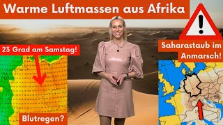 Blutregen und 25 Grad zu Ostern Saharastaub kontaminierte Luftmassen fluten Deutschland [upl. by Eignav669]