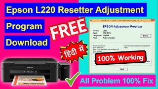 ✅How To Install Epson L220 Printer Adjustment Program Free Download Problem Solved🖨️100 Working [upl. by Isdnil]