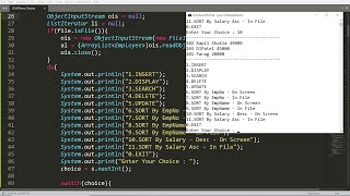 File Handling in Java Insert Update Delete Search Sort and Display with collection in File CRUD [upl. by Aynekal321]