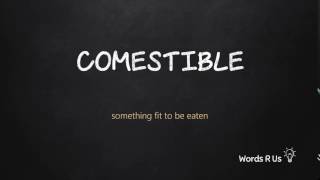 How to Pronounce COMESTIBLE in American English [upl. by Osmo]